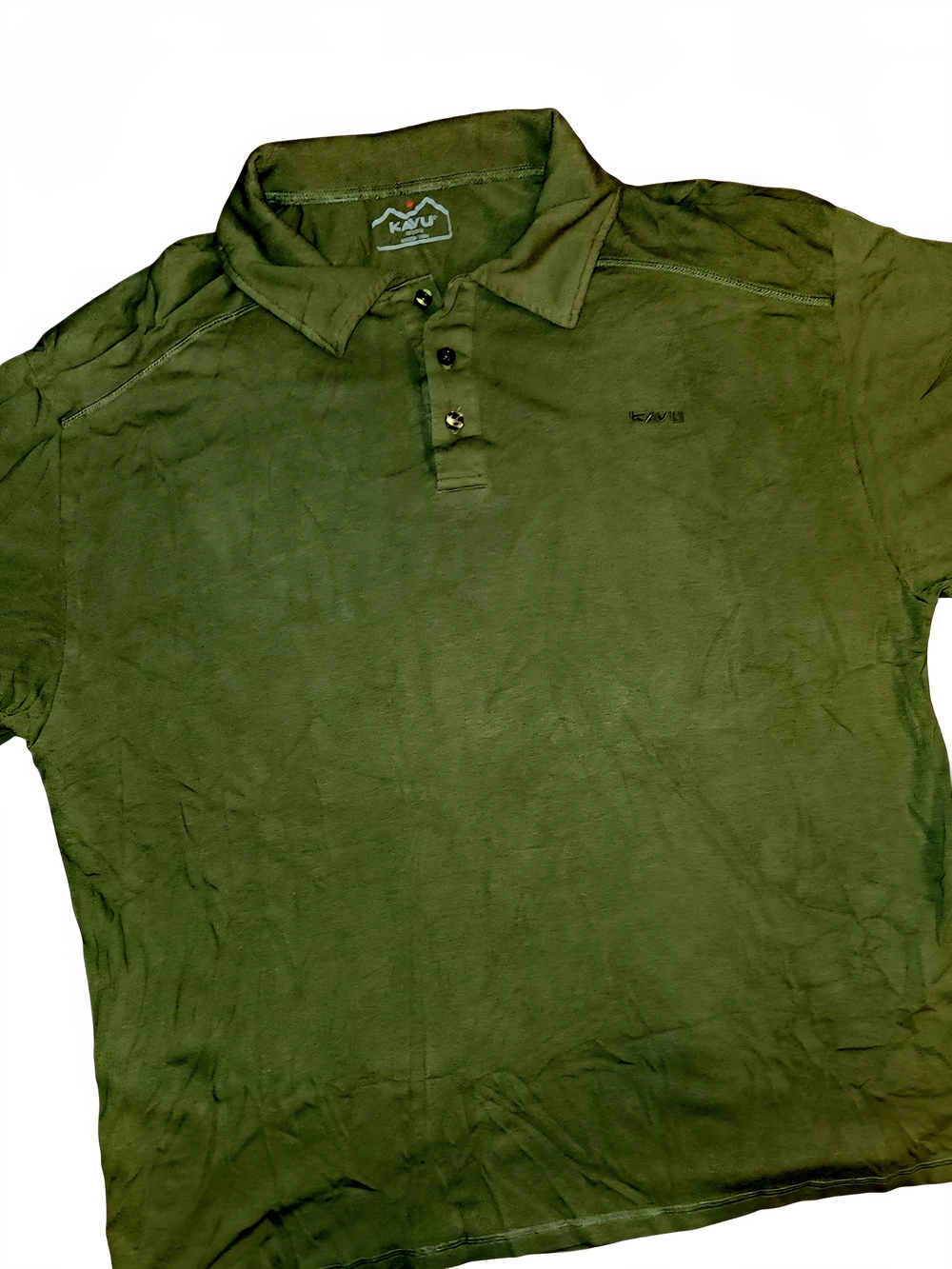 Kavu Men's Olive Polo with Button Placket